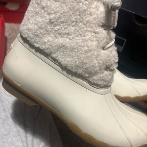 Sperry Women's Winter Boots - White and Tan